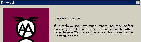 Finished Dialog